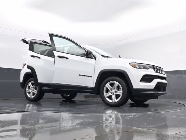 2023 Bright White Clearcoat Jeep Compass Sport 4X4 SUV