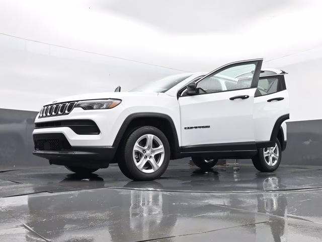 2023 Bright White Clearcoat Jeep Compass Sport 4X4 SUV