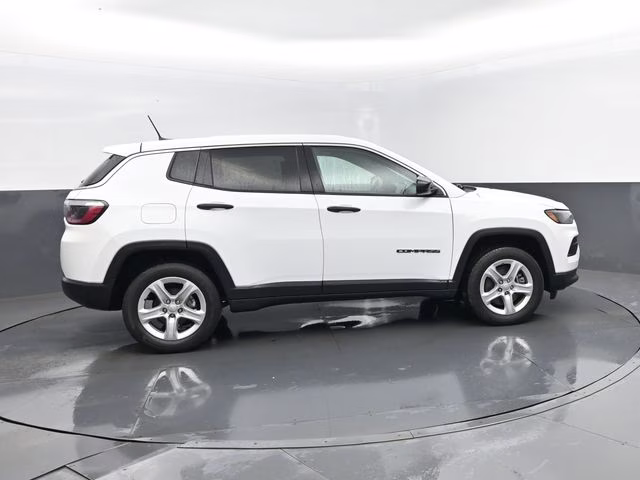 2023 Bright White Clearcoat Jeep Compass Sport 4X4 SUV