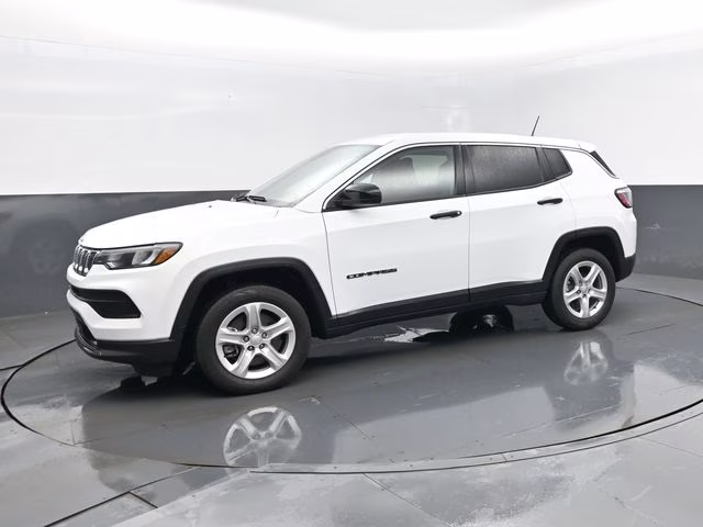2023 Bright White Clearcoat Jeep Compass Sport 4X4 SUV
