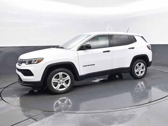2023 Bright White Clearcoat Jeep Compass Sport 4X4 SUV