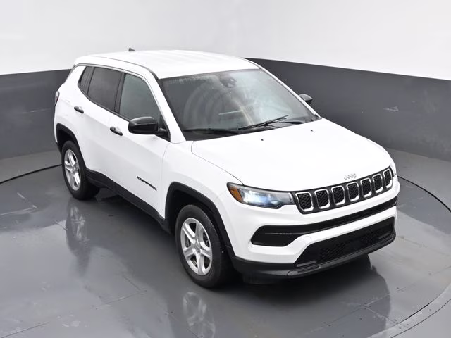 2023 Bright White Clearcoat Jeep Compass Sport 4X4 SUV