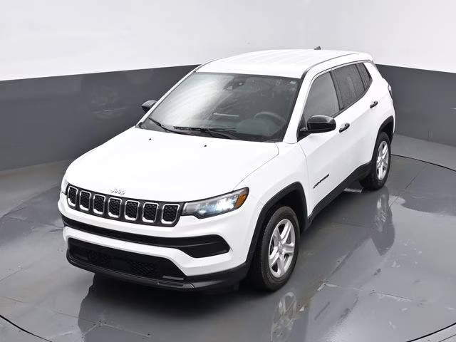 2023 Bright White Clearcoat Jeep Compass Sport 4X4 SUV