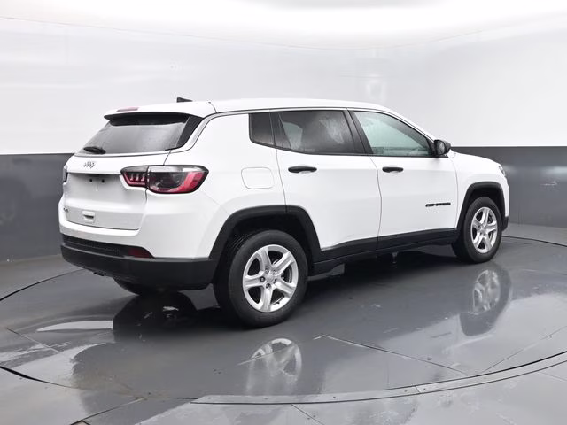 2023 Bright White Clearcoat Jeep Compass Sport 4X4 SUV