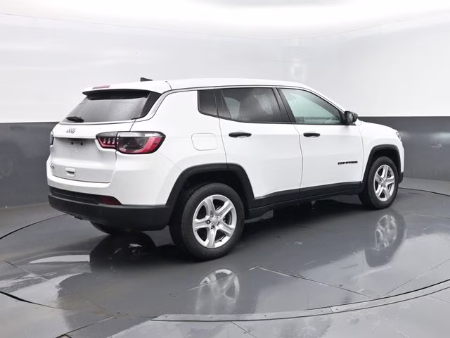 2023 Bright White Clearcoat Jeep Compass Sport 4X4 SUV