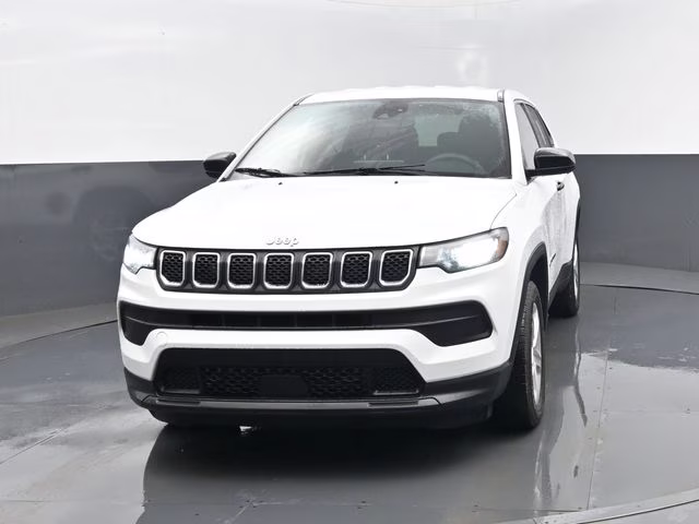 2023 Bright White Clearcoat Jeep Compass Sport 4X4 SUV
