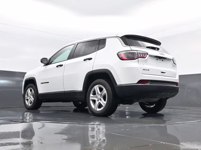 2023 Bright White Clearcoat Jeep Compass Sport 4X4 SUV