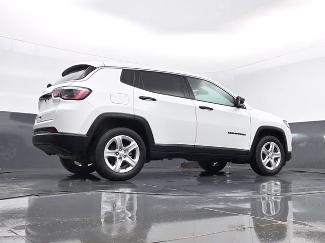2023 Bright White Clearcoat Jeep Compass Sport 4X4 SUV