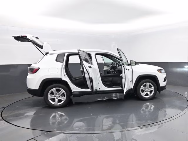 2023 Bright White Clearcoat Jeep Compass Sport 4X4 SUV