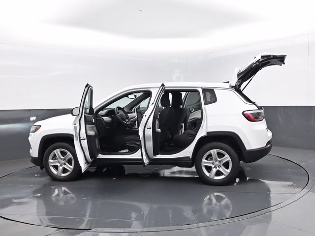 2023 Bright White Clearcoat Jeep Compass Sport 4X4 SUV