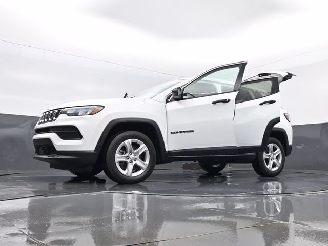 2023 Bright White Clearcoat Jeep Compass Sport 4X4 SUV