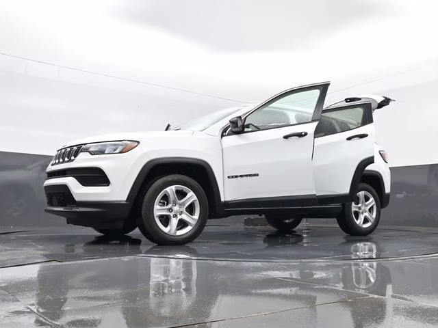 2023 Bright White Clearcoat Jeep Compass Sport 4X4 SUV