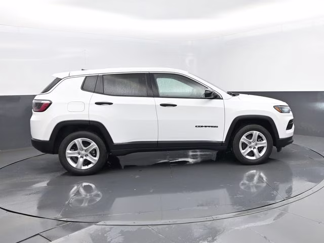 2023 Bright White Clearcoat Jeep Compass Sport 4X4 SUV