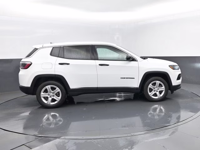 2023 Bright White Clearcoat Jeep Compass Sport 4X4 SUV