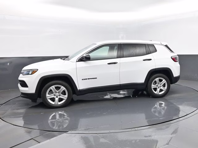 2023 Bright White Clearcoat Jeep Compass Sport 4X4 SUV
