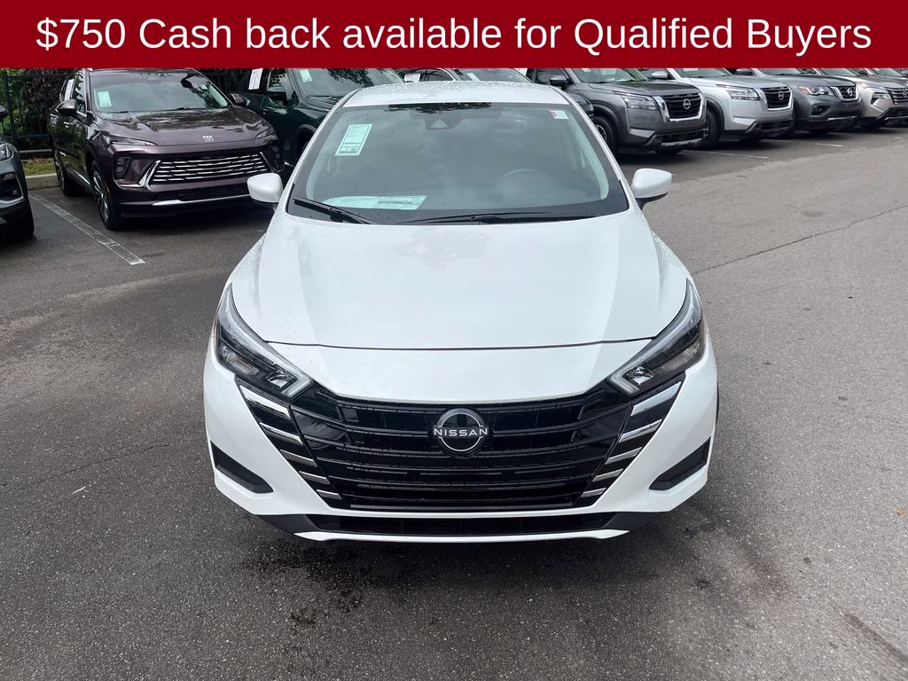 2025 Aspen White Tricoat Nissan Versa 1.6 SV FWD Sedan