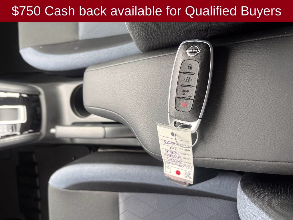 2025 Aspen White Tricoat Nissan Versa 1.6 SV FWD Sedan