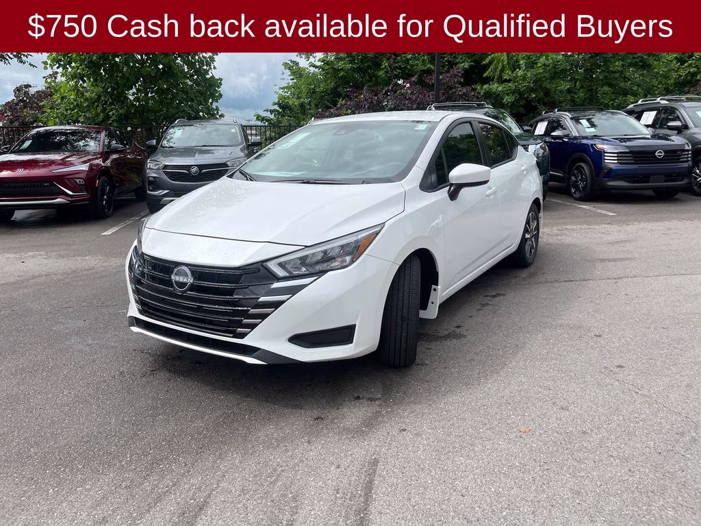 2025 Aspen White Tricoat Nissan Versa 1.6 SV FWD Sedan