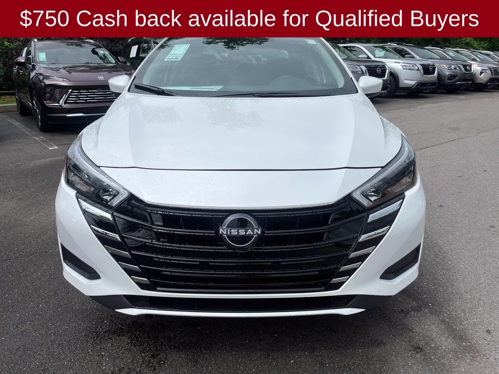 2025 Aspen White Tricoat Nissan Versa 1.6 SV FWD Sedan