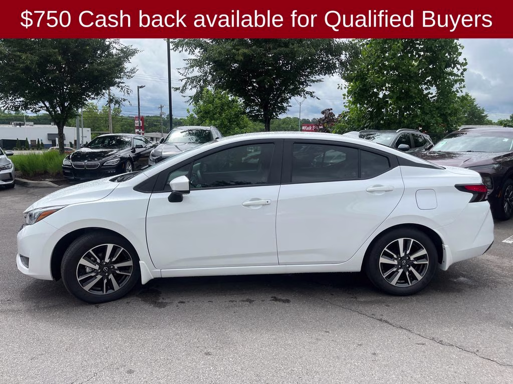 2025 Aspen White Tricoat Nissan Versa 1.6 SV FWD Sedan