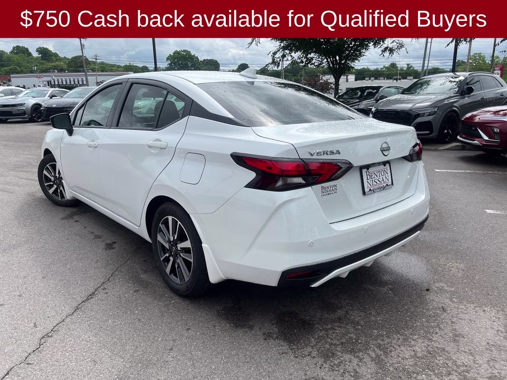 2025 Aspen White Tricoat Nissan Versa 1.6 SV FWD Sedan