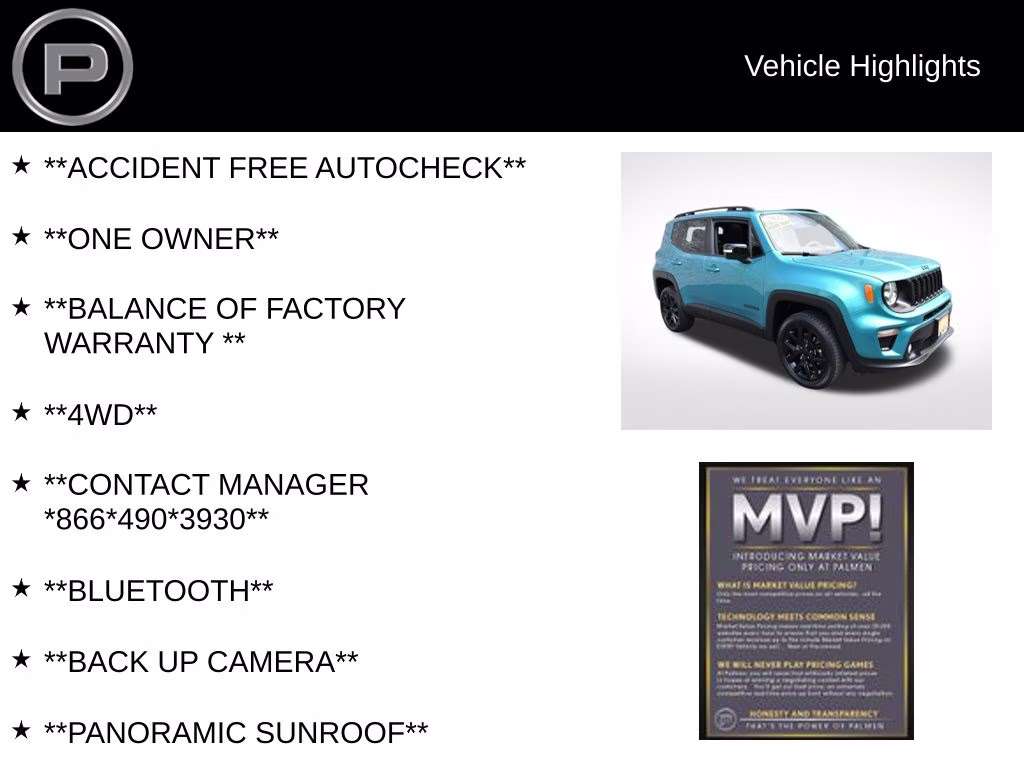 2022 Bikini Metallic Clearcoat Jeep Renegade Altitude 4X4 SUV