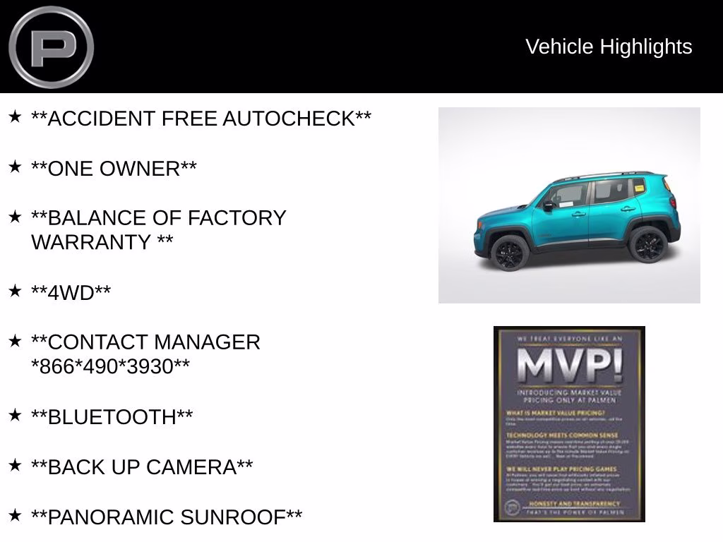2022 Bikini Metallic Clearcoat Jeep Renegade Altitude 4X4 SUV