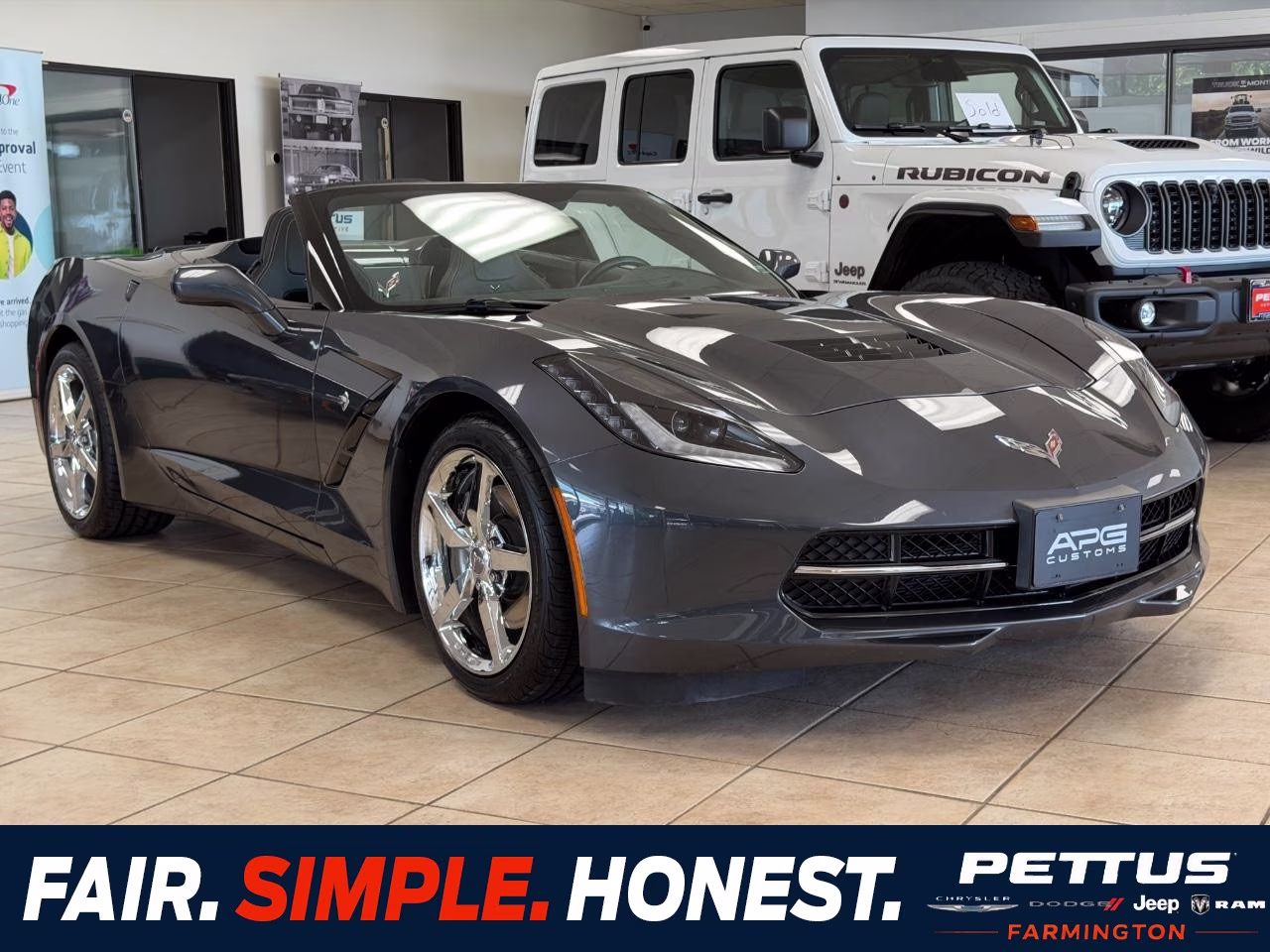 2014 Cyber Gray Metallic Chevrolet Corvette Stingray Base 3LT RWD Convertible