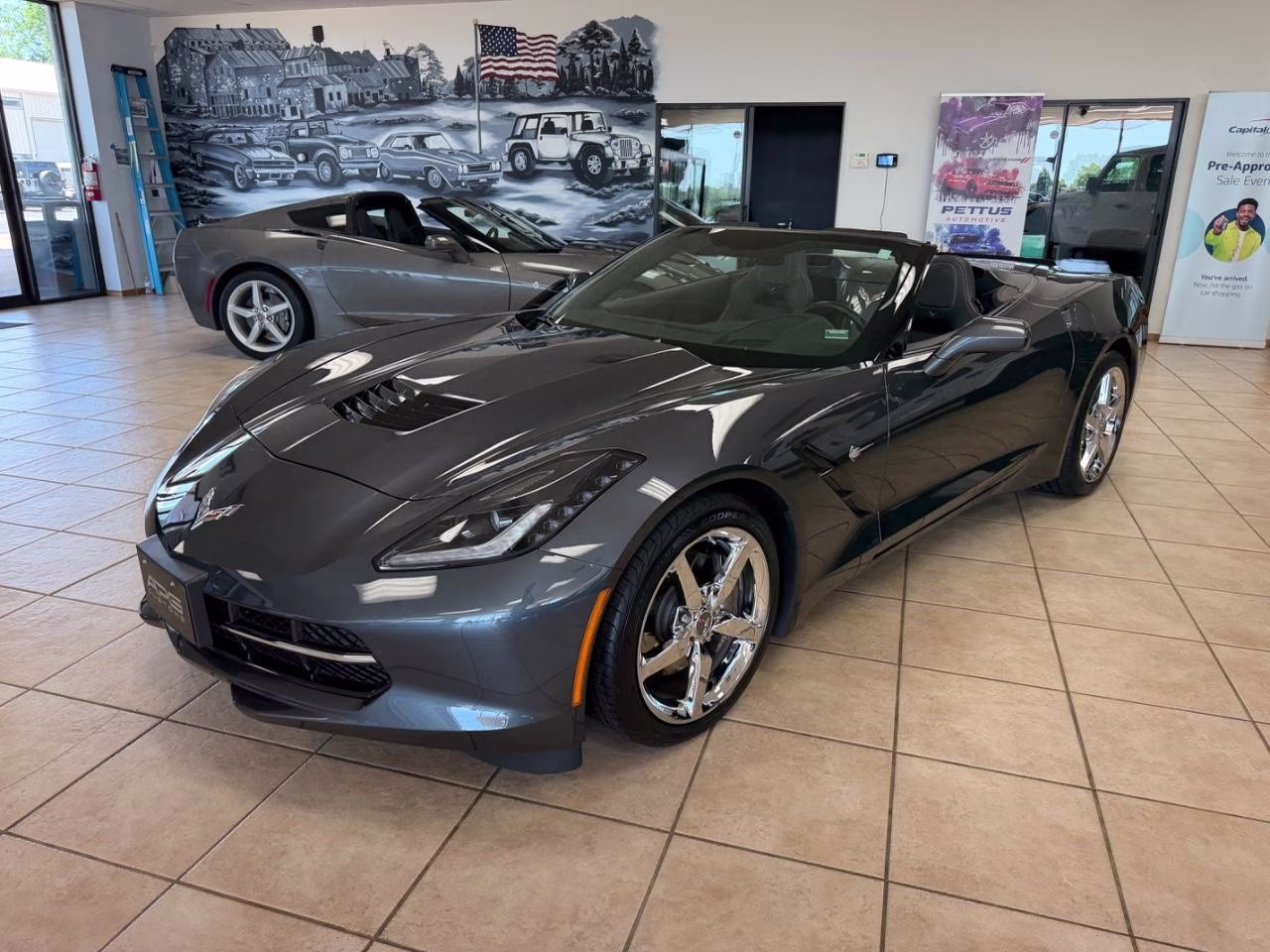 2014 Cyber Gray Metallic Chevrolet Corvette Stingray Base 3LT RWD Convertible