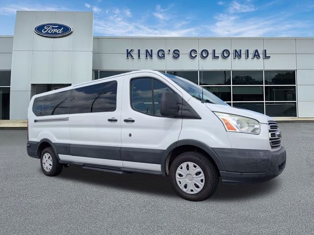 2017 Oxford White Ford Transit 12 Passenger Wagon w/SYNC Hands Free, Power Boards, & RWD Van