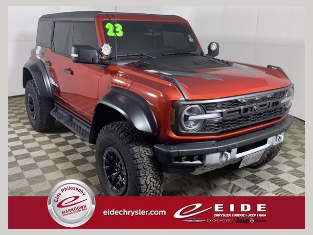 2023 Hot Pepper Red Metallic Tinted Clearcoat Ford Bronco Raptor 4X4 SUV