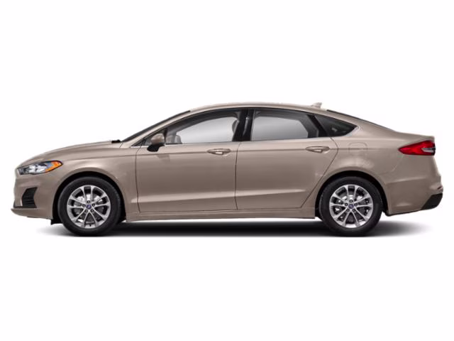 2019 White Gold Ford Fusion SE FWD Sedan