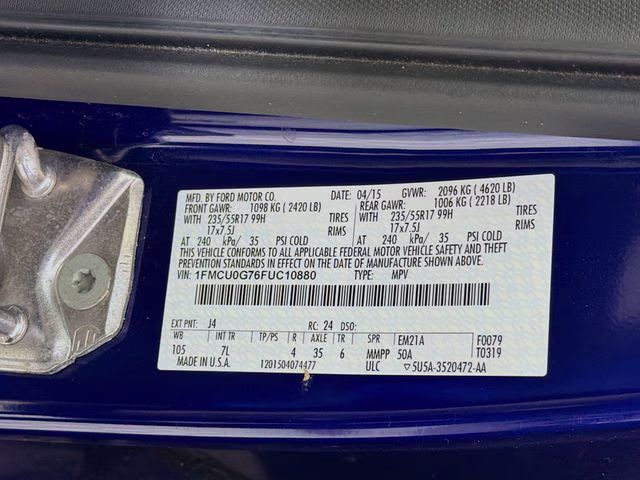 2015 Blue Ford Escape SE FWD SUV