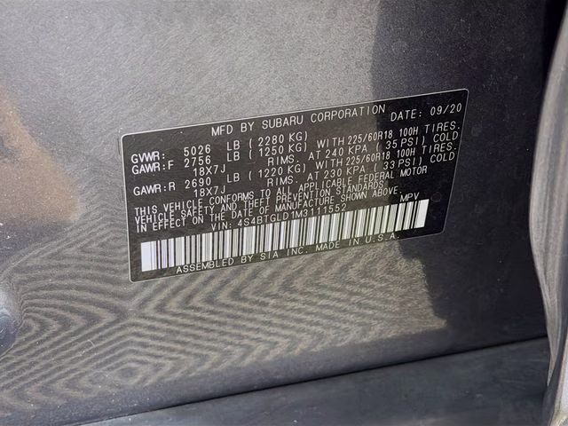 2021 Gray Metallic Subaru Outback Onyx Edition XT AWD SUV
