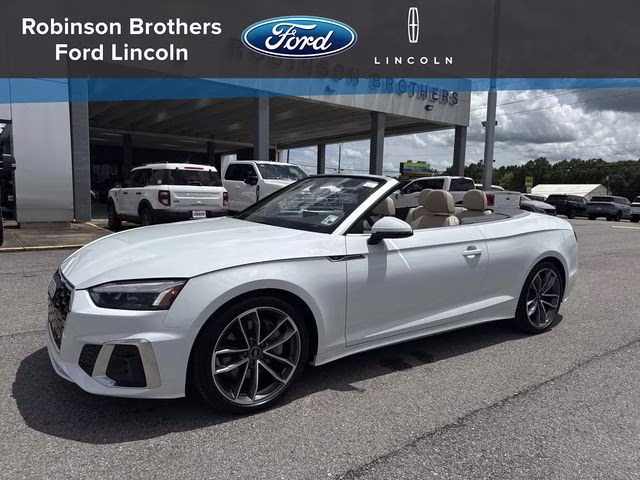 2024 White Audi A5 AWD Convertible