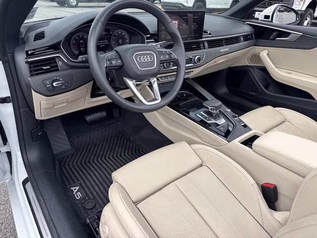2024 White Audi A5 AWD Convertible