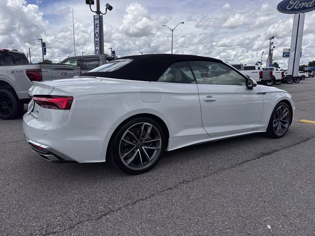 2024 White Audi A5 AWD Convertible