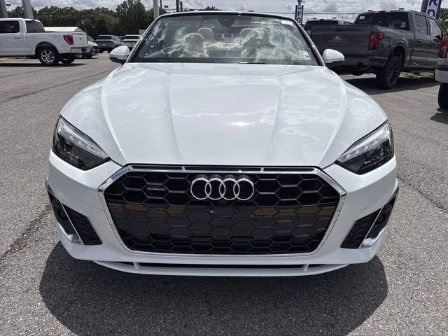 2024 White Audi A5 AWD Convertible