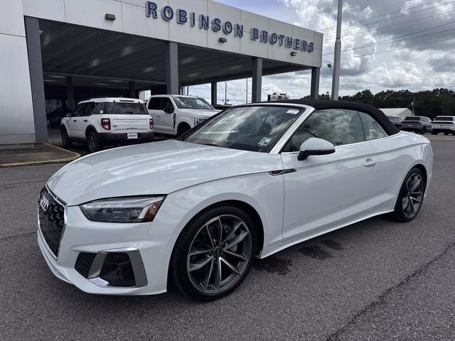 2024 White Audi A5 AWD Convertible