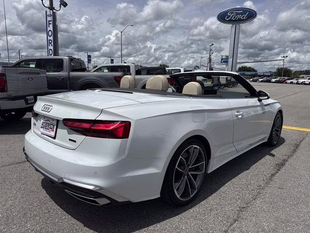 2024 White Audi A5 AWD Convertible