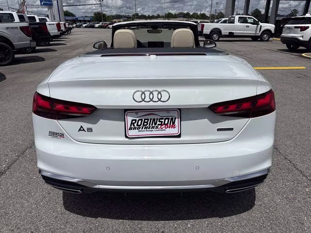 2024 White Audi A5 AWD Convertible