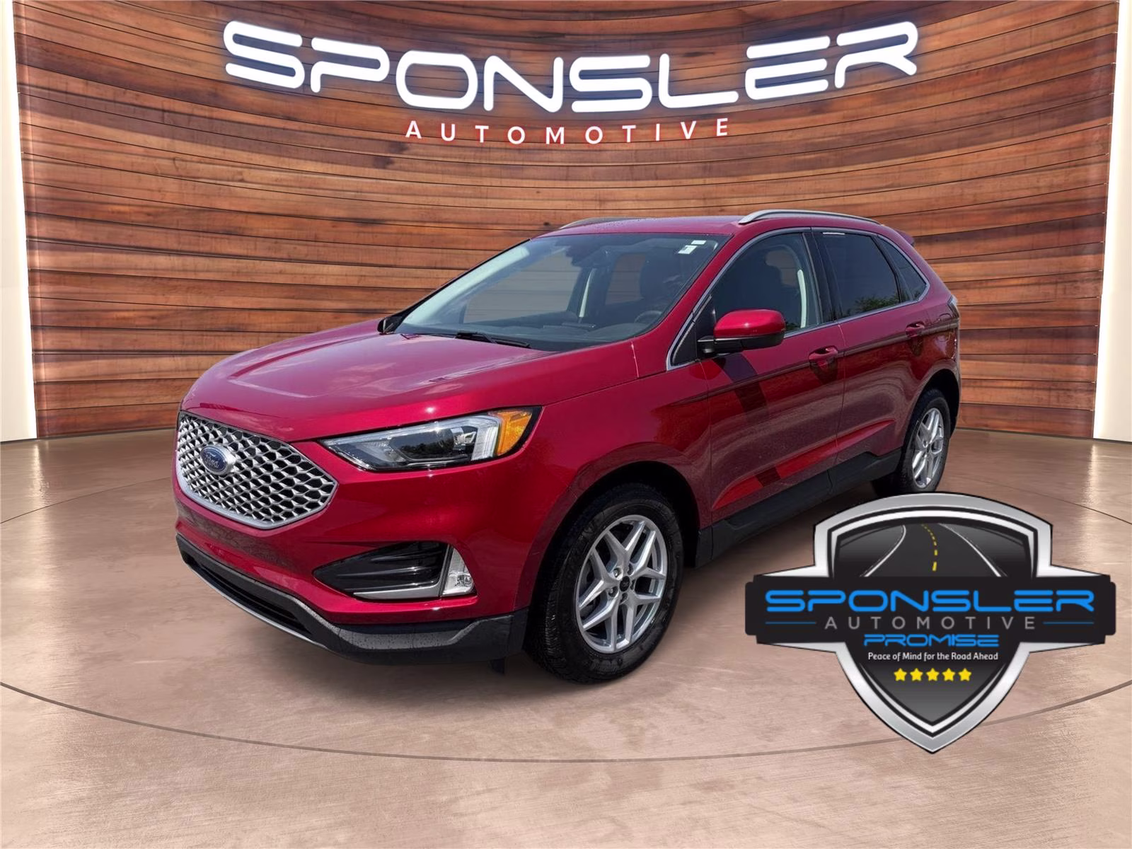 2023 Rapid Red Metallic Tinted Clearcoat Ford Edge SEL AWD SUV