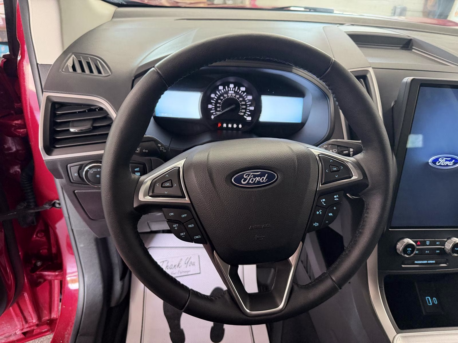 2023 Rapid Red Metallic Tinted Clearcoat Ford Edge SEL AWD SUV