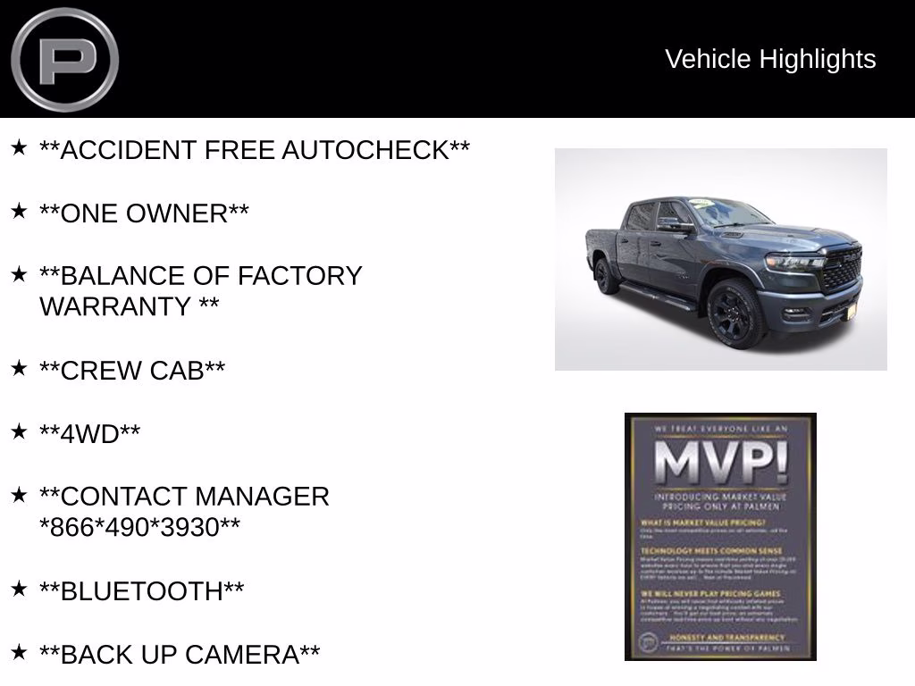 2026 Forged Blue Metallic Ram 1500 Big Horn/Lone Star 4X4 Truck