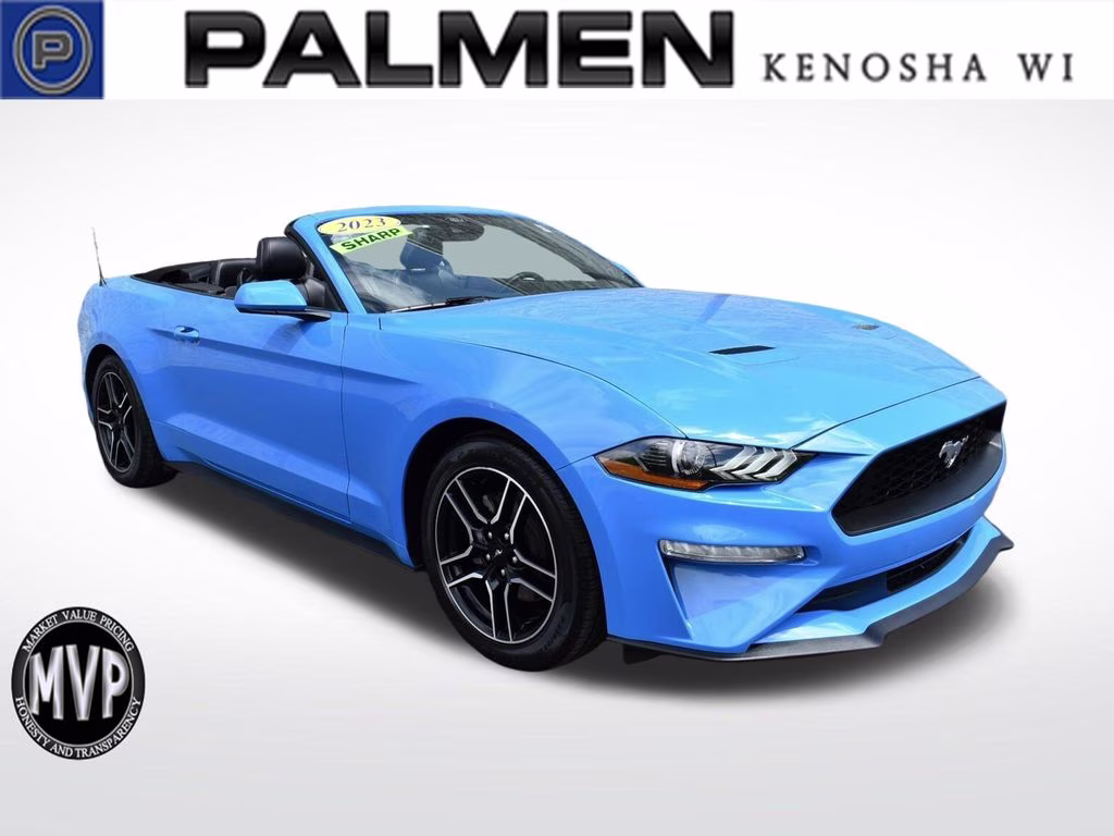 2023 Grabber Blue Metallic Ford Mustang EcoBoost Premium RWD Convertible
