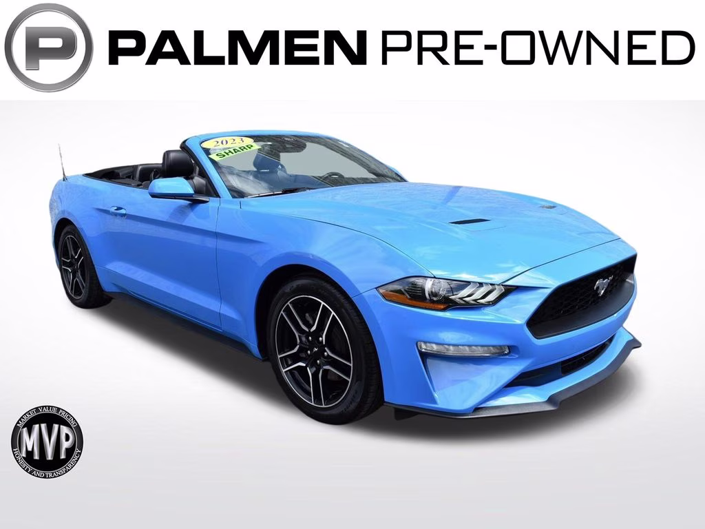 2023 Grabber Blue Metallic Ford Mustang EcoBoost Premium RWD Convertible