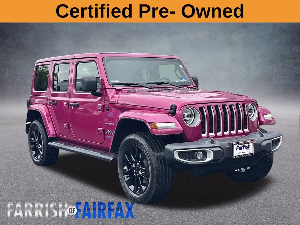 2021 Tuscadero Pearlcoat Jeep Wrangler Unlimited Sahara 4xe 4X4 SUV