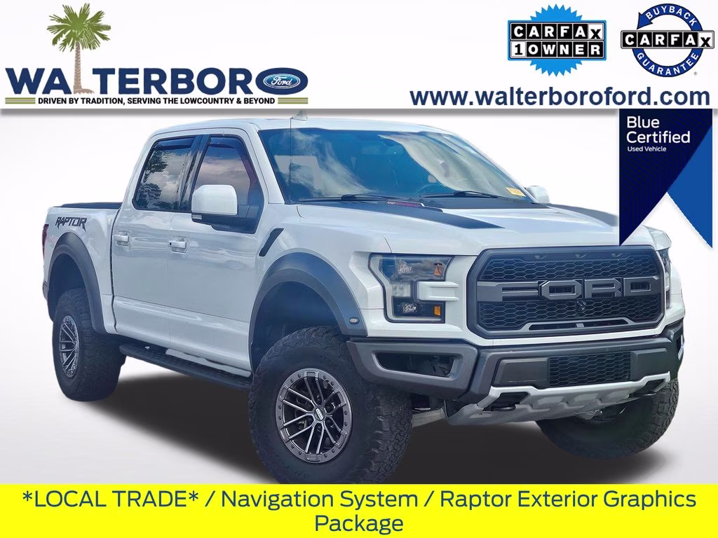 2019 Oxford White Ford F-150 Raptor 4X4 Truck
