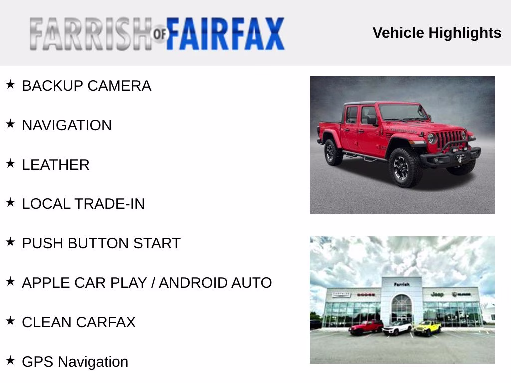 2021 Firecracker Red Clearcoat Jeep Gladiator Rubicon 4X4 Truck