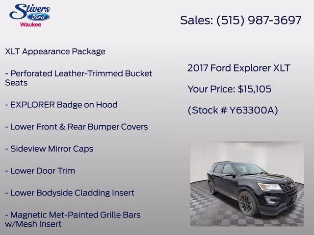 2017 Shadow Black Ford Explorer XLT 4X4 SUV